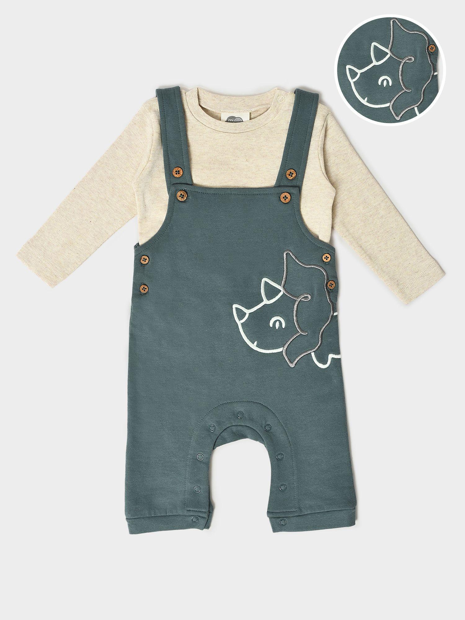 blue baby dungaree with t-shirt (set of 2)