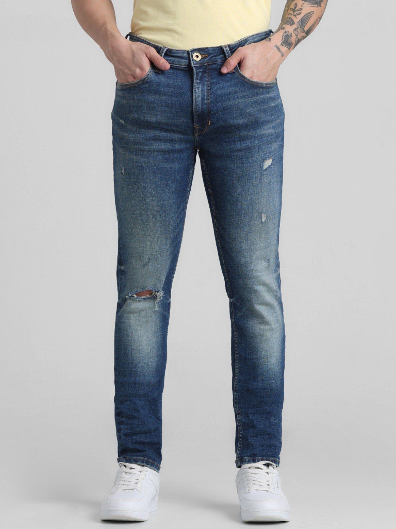 blue ben skinny fit low rise stretch jeans