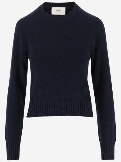 blue black ami de couer cashmere sweater