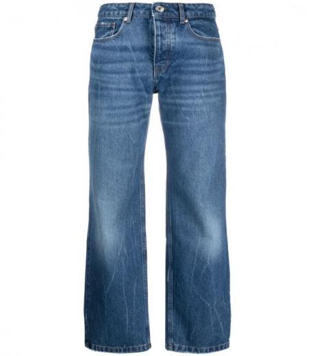 blue blue straight-fit denim jeans