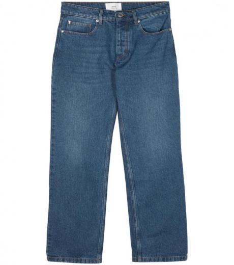 blue blue straight fit denim jeans