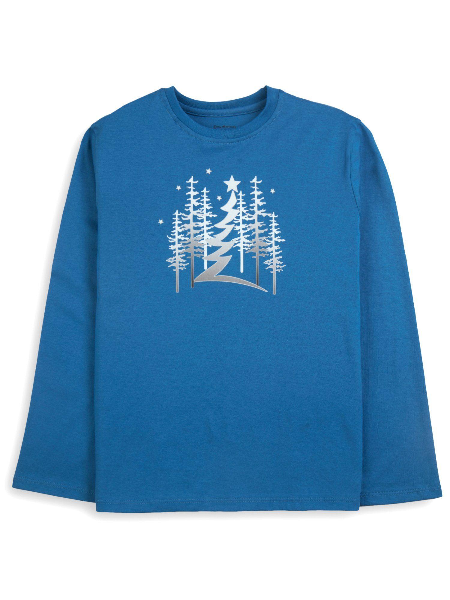 blue boys graphic full sleeves t-shirts