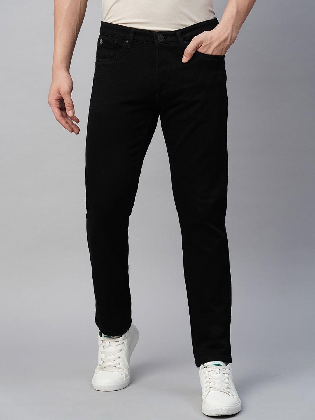 blue buddha men black slim fit trousers