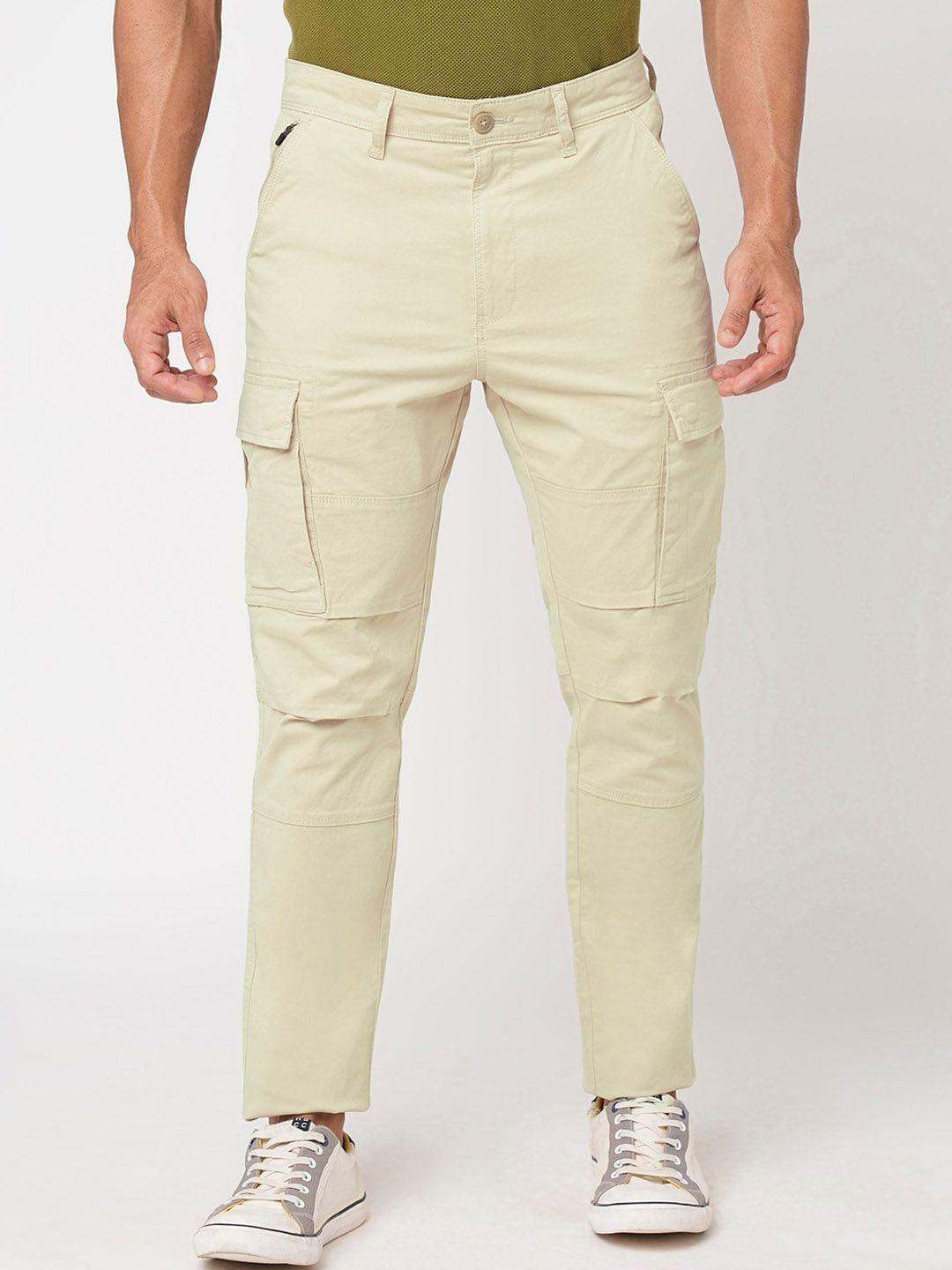 blue buddha men mid-rise cotton cargos