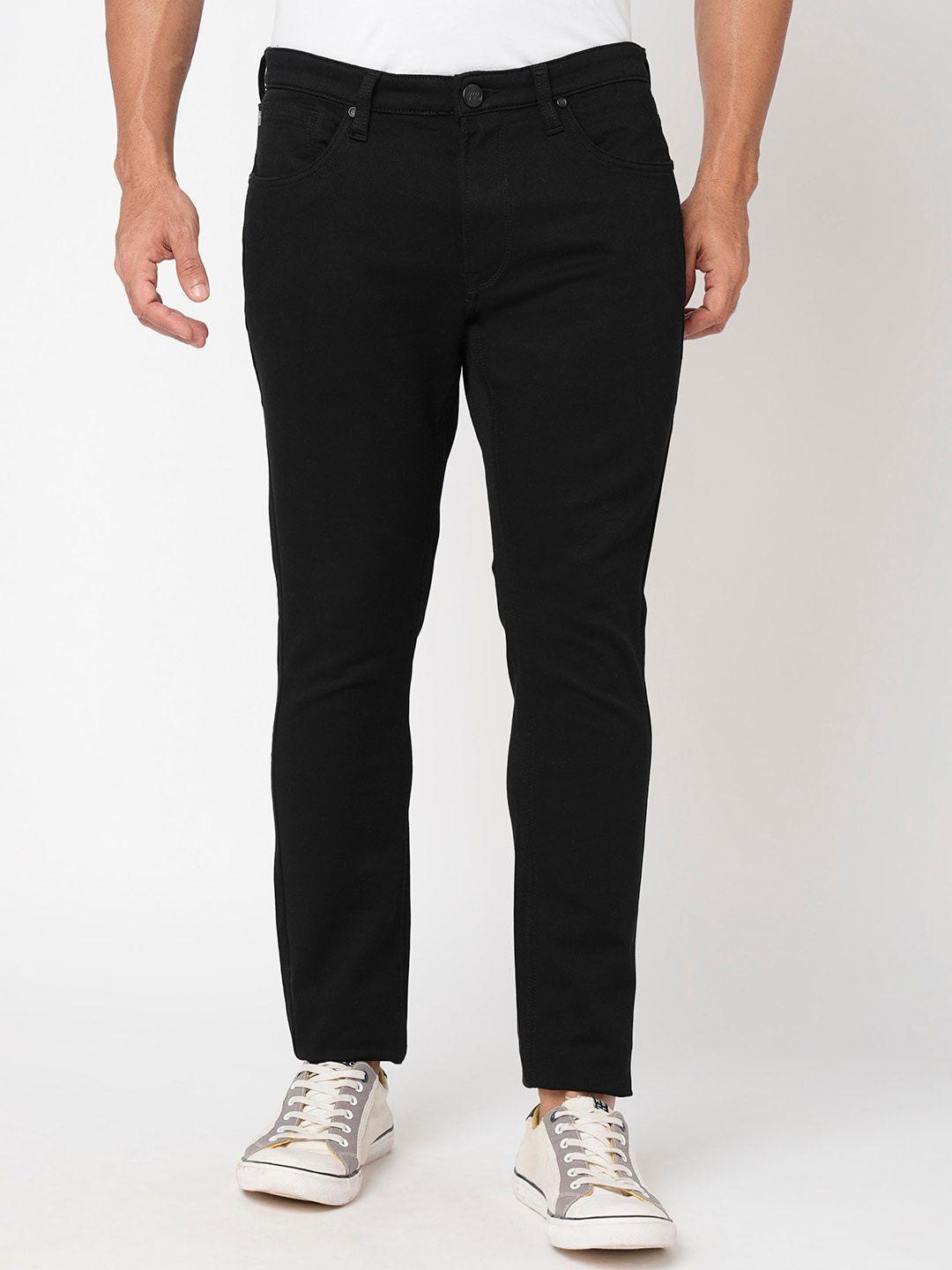 blue buddha men mid-rise cotton trousers