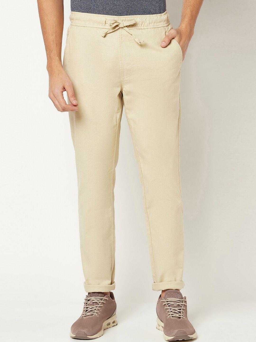 blue buddha men pure cotton chinos trousers