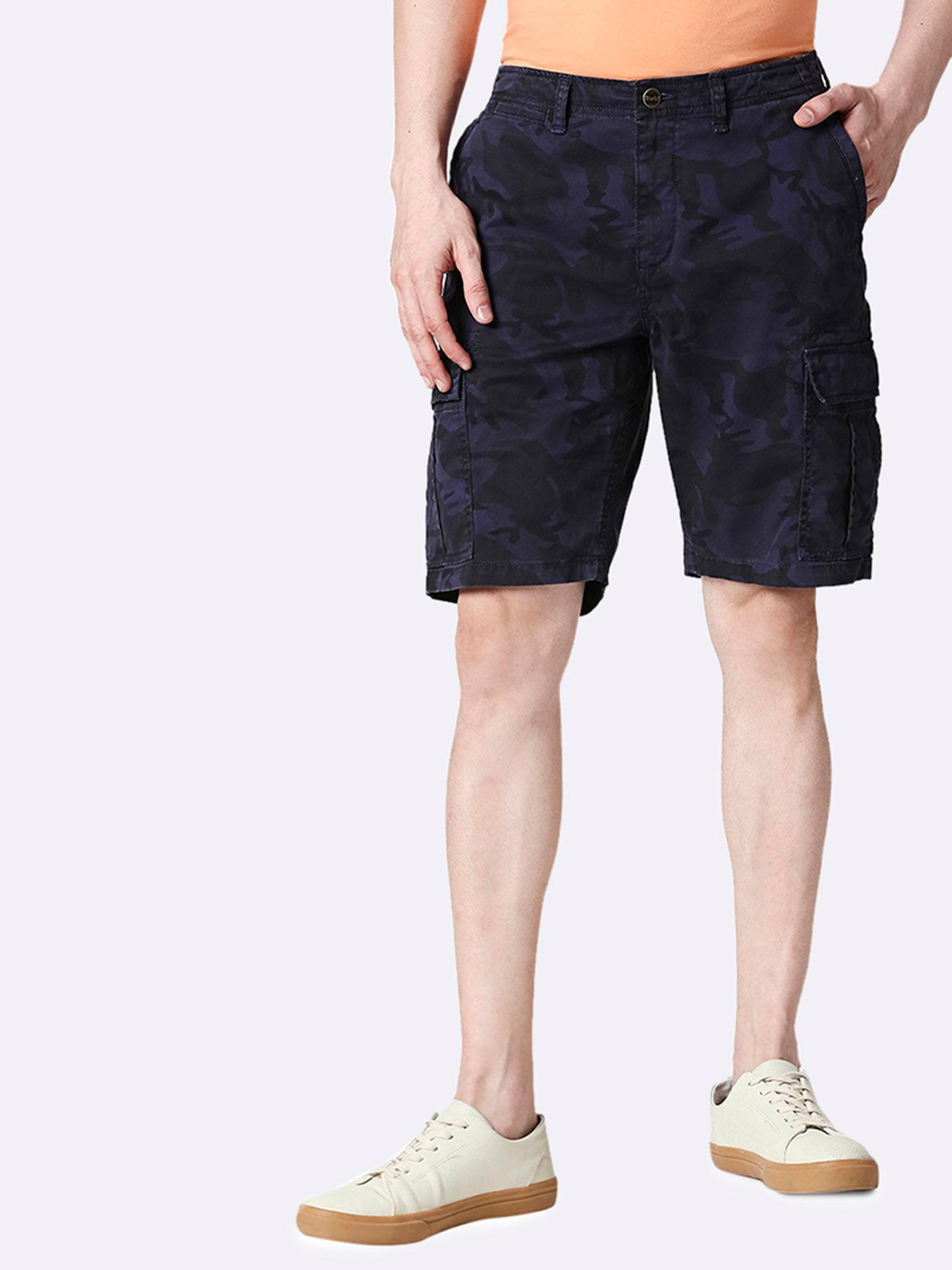 blue camo men's shorts
