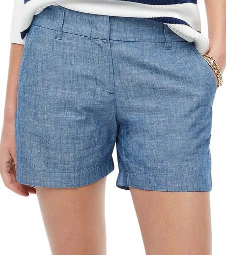 blue chambray shorts