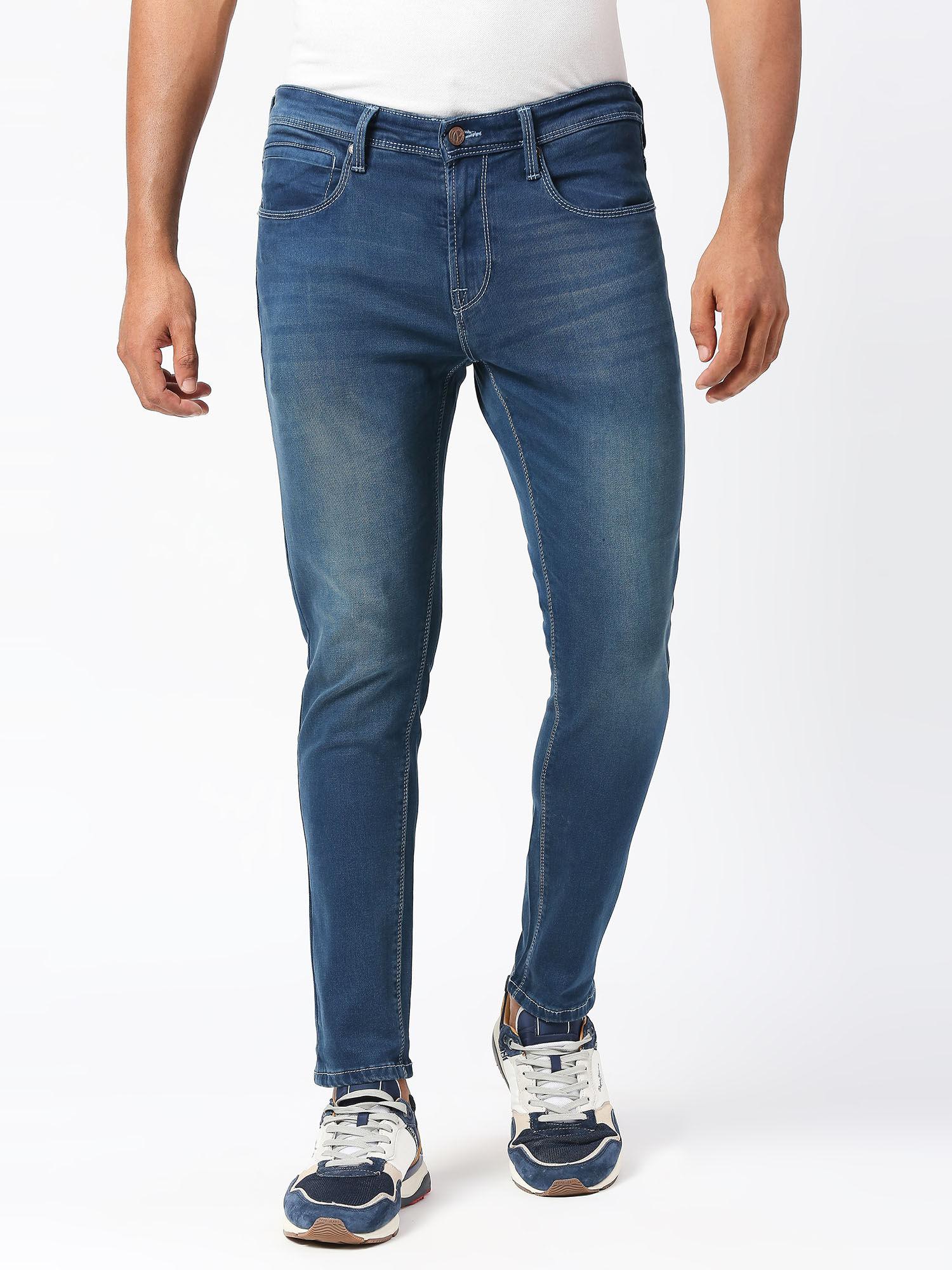 blue chinox ankle super skinny fit mid waist ankle jeans