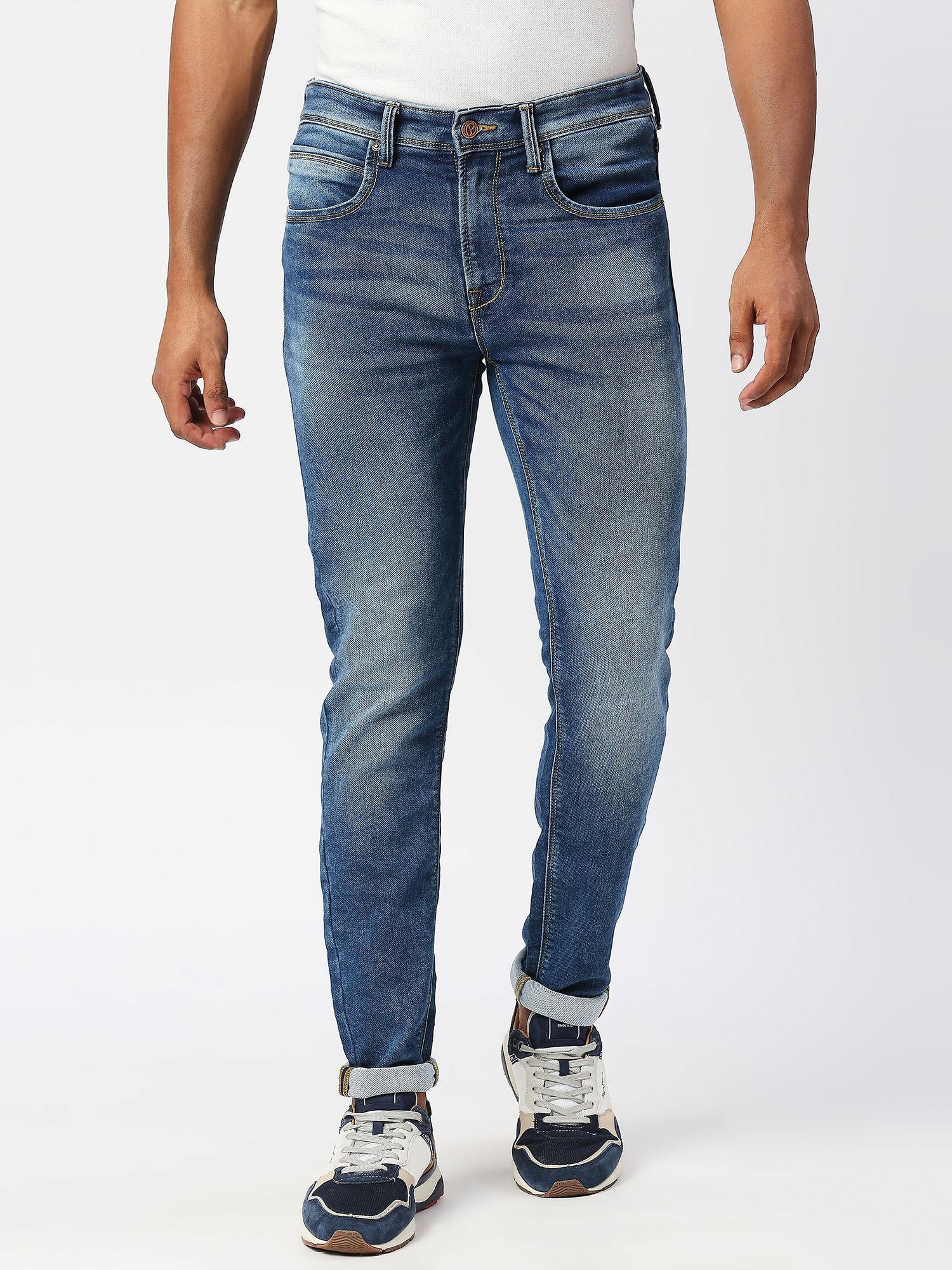 blue chinox super skinny fit mid waist jeans