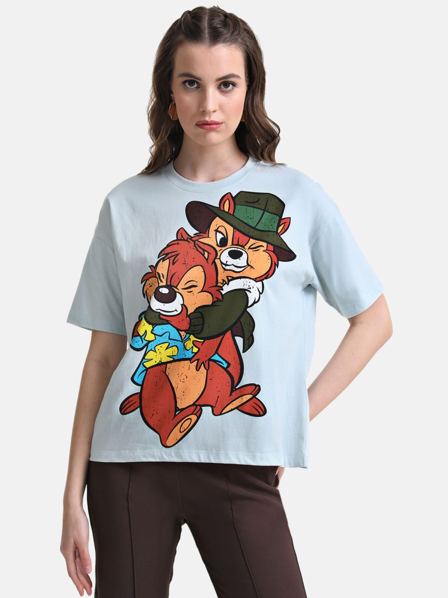 blue chip & dale disney printed t-shirt