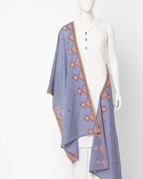 blue cotton dupatta