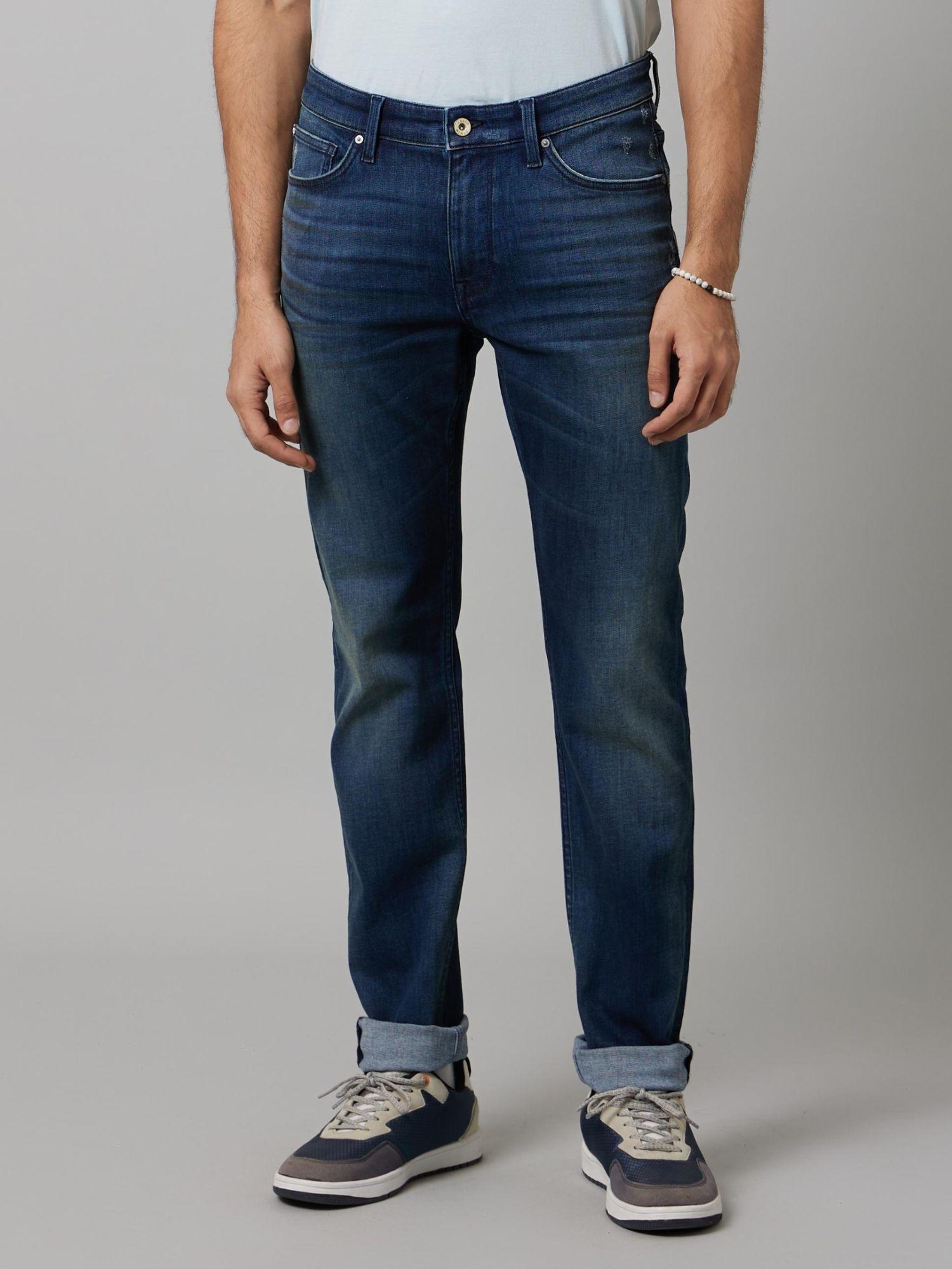 blue cotton italian premium denim jeans