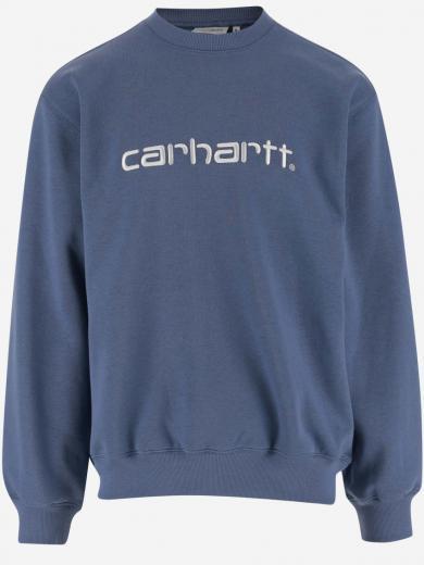 blue cotton logo sweatshirt