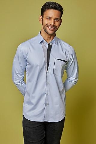 blue cotton shirt