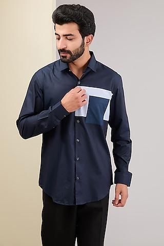 blue cotton shirt