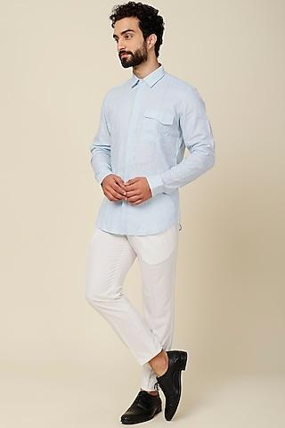 blue cotton shirt