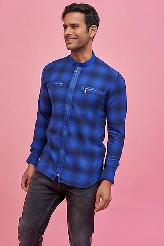 blue cotton shirt