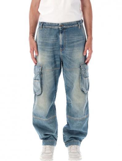 blue d-fish straight-leg jeans