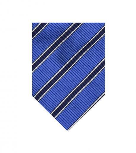 blue dapper stripes silk tie