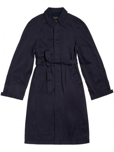 blue deconstructed cotton coat