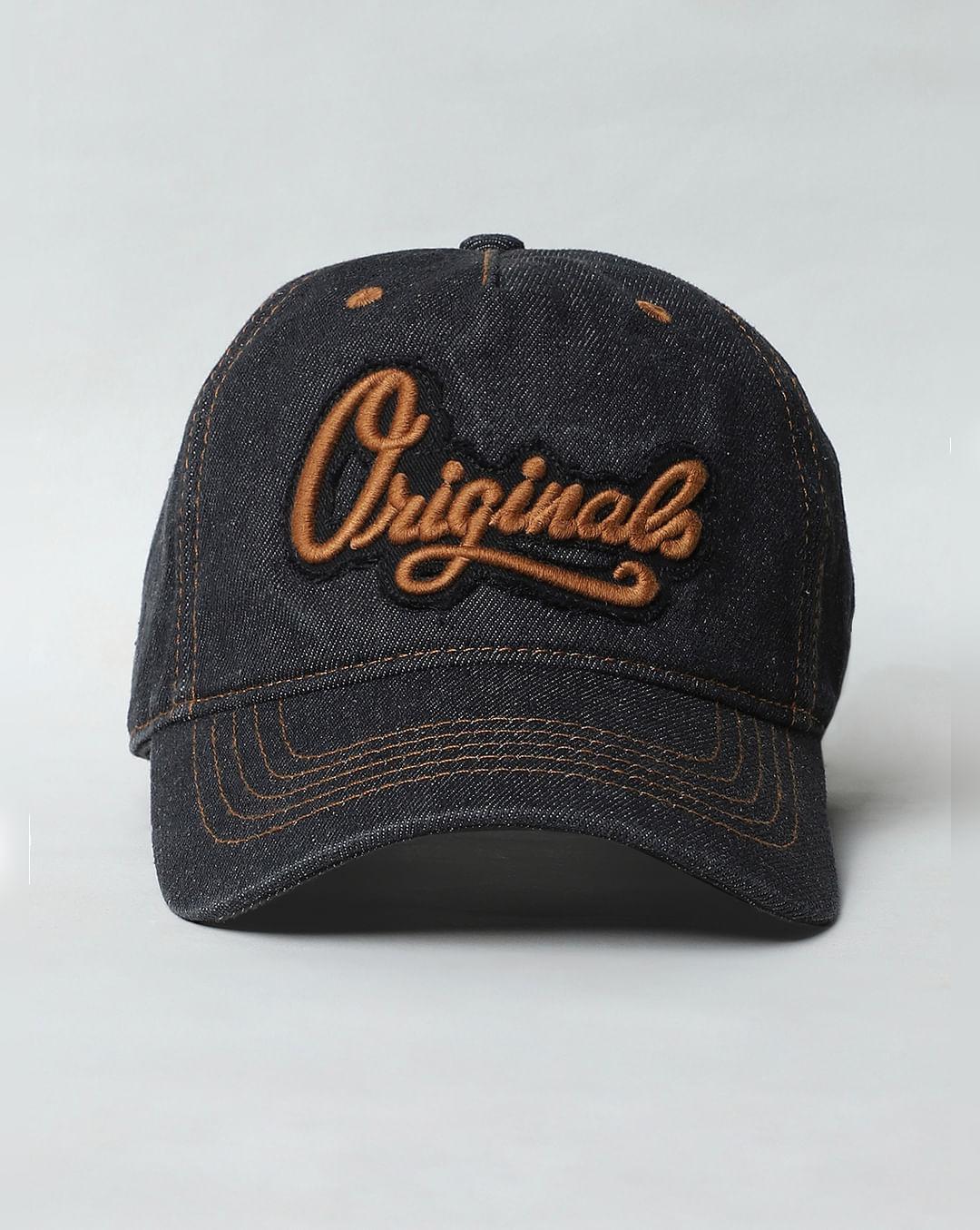 blue denim baseball cap