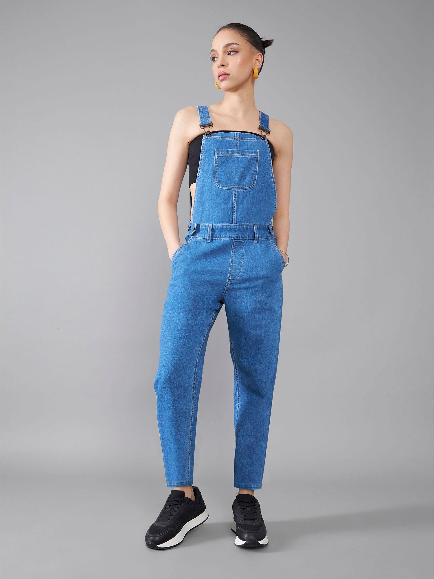 blue denim dungaree