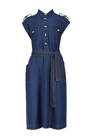 blue denim shirt dress