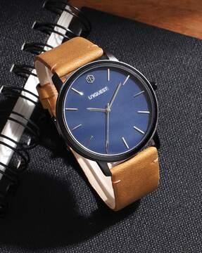 blue dial analogue fashion watch for men