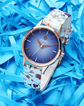 blue dial analogue fashion watch for women
