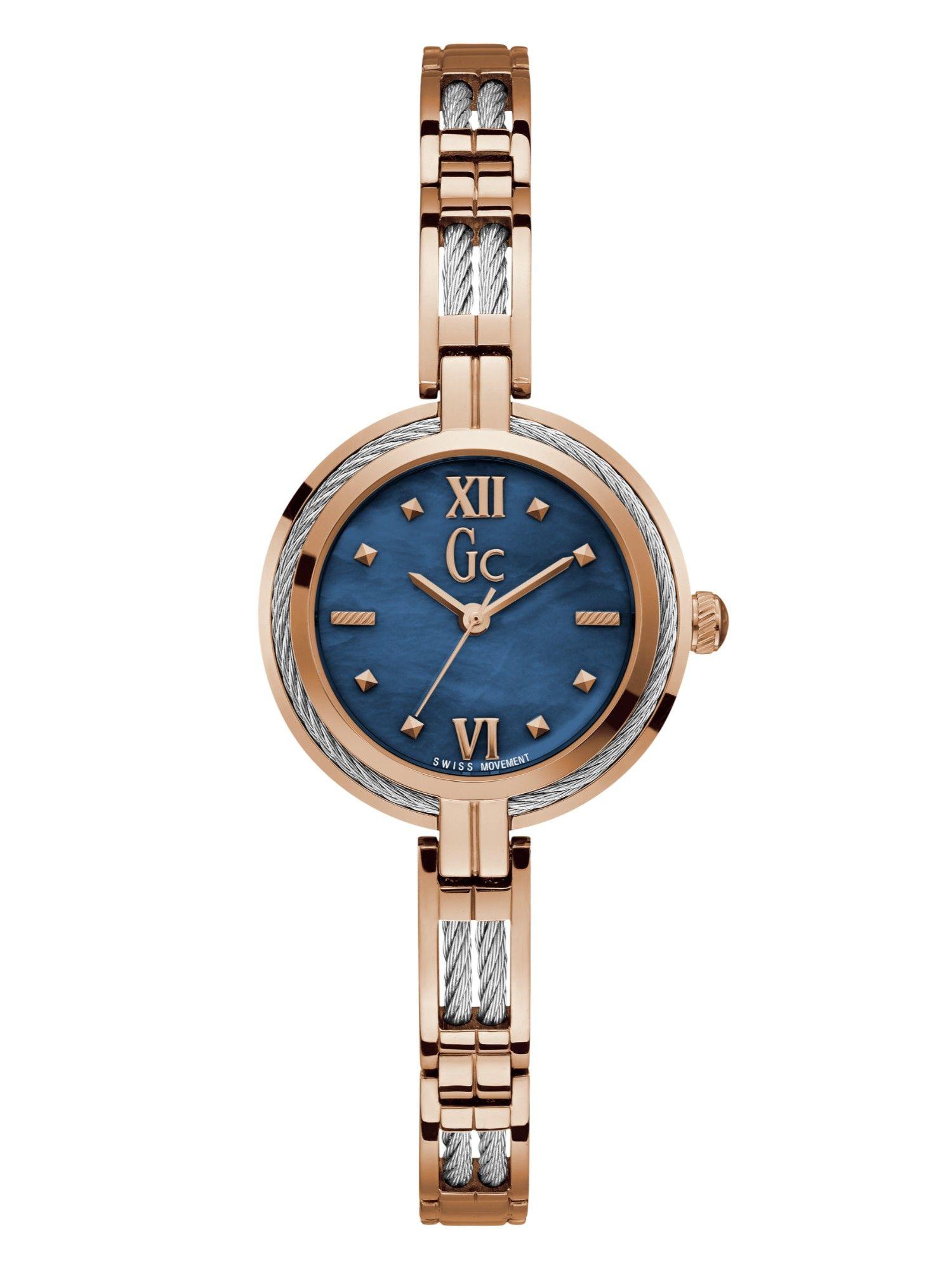 blue dial ladies watch - y45002l7 (m)