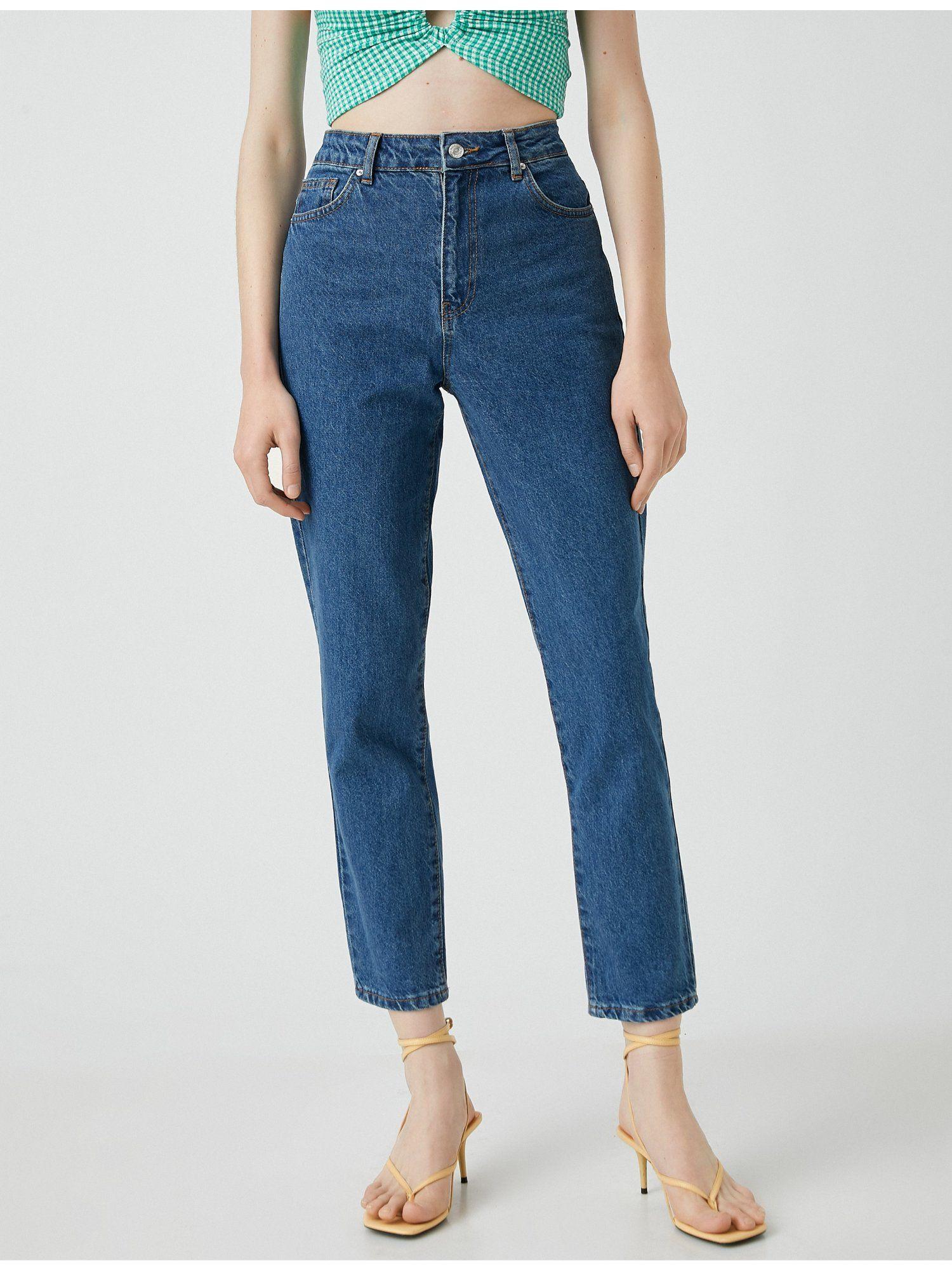 blue dip dyed casual relaxed jeans