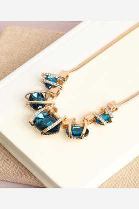 blue drops dainty necklace