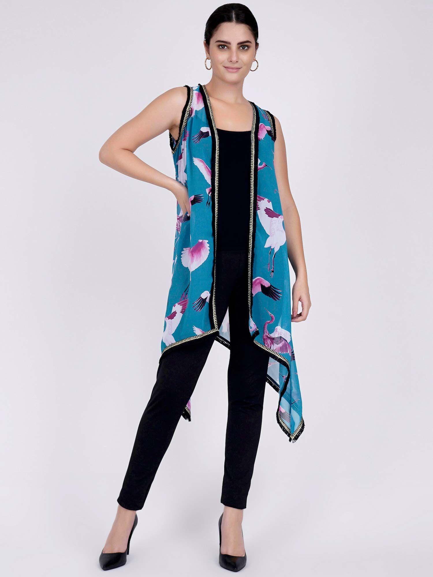 blue flamingo shrug