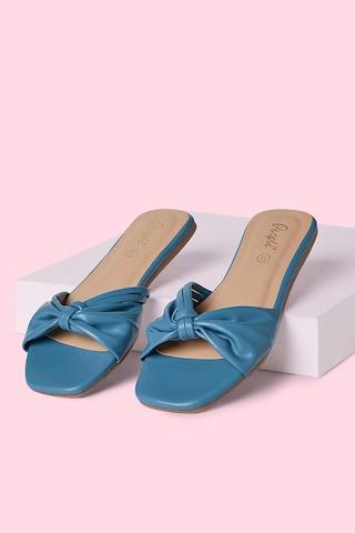 blue flat sandals