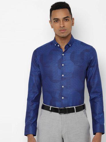 blue formal shirt