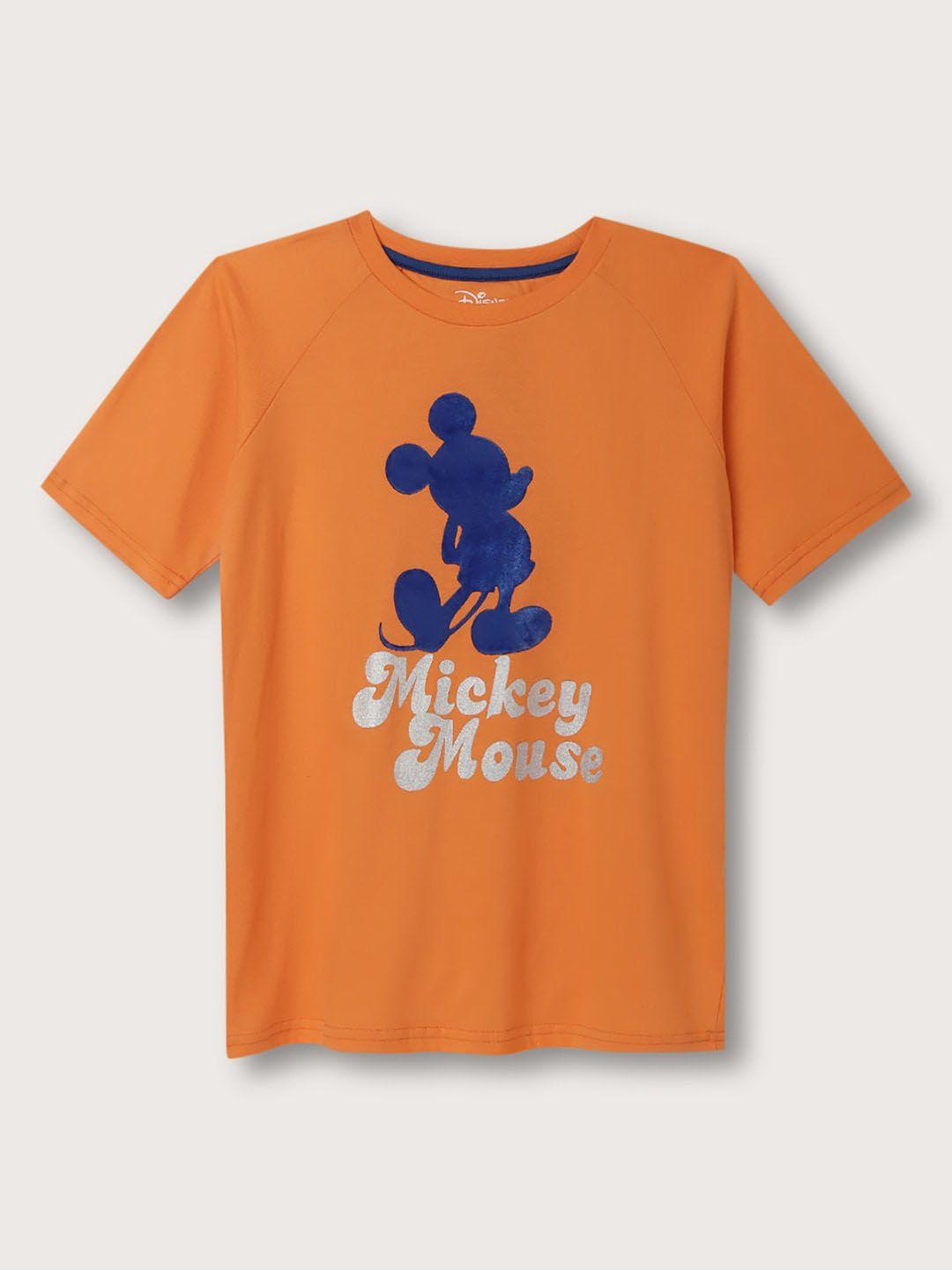blue giraffe boys mickey mouse printed pure cotton t-shirt