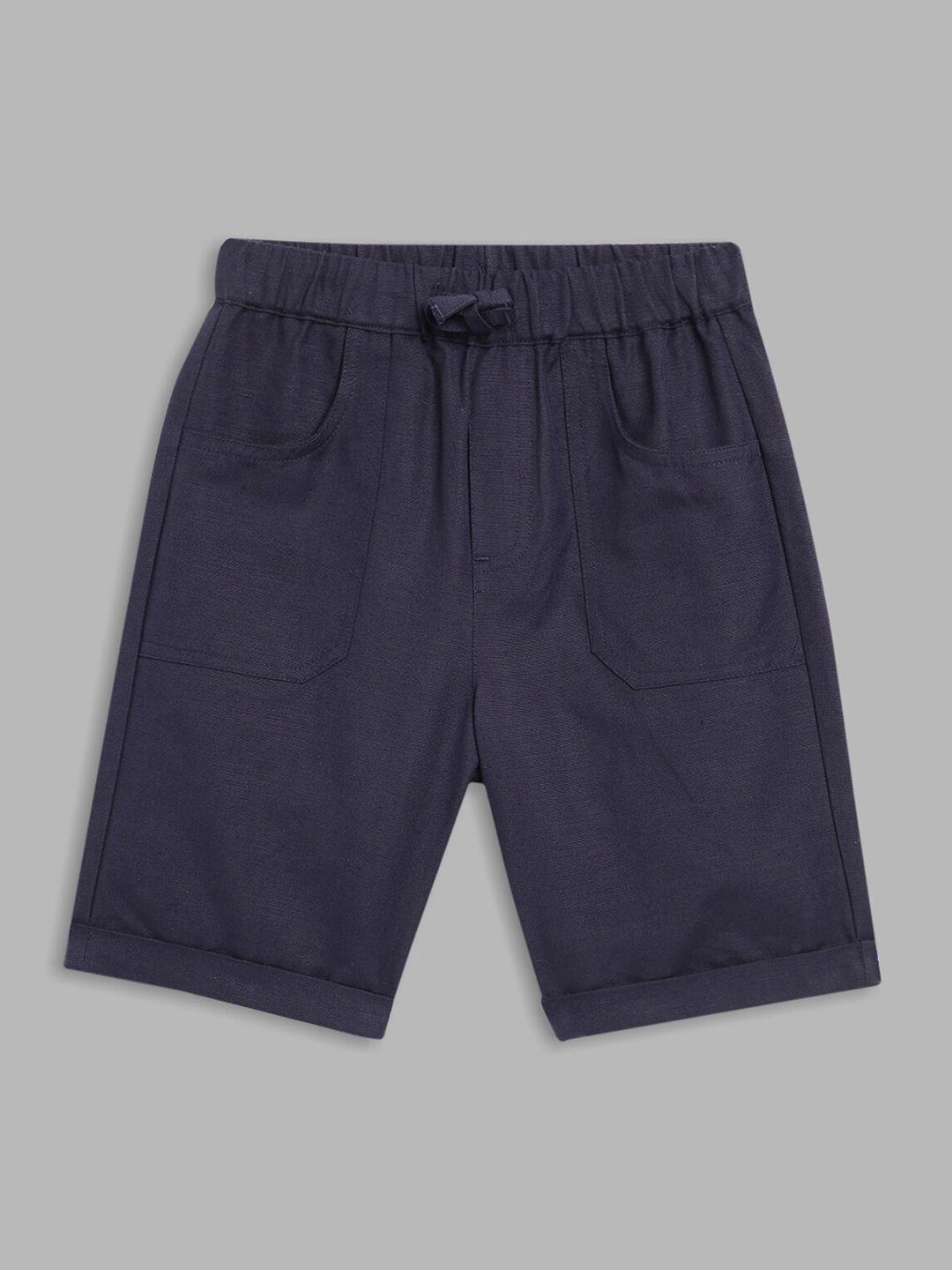 blue giraffe boys navy blue shorts