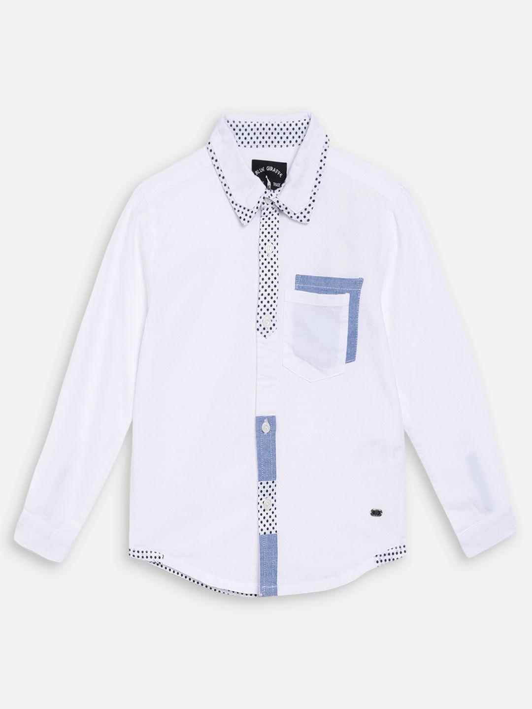 blue giraffe boys white shirt