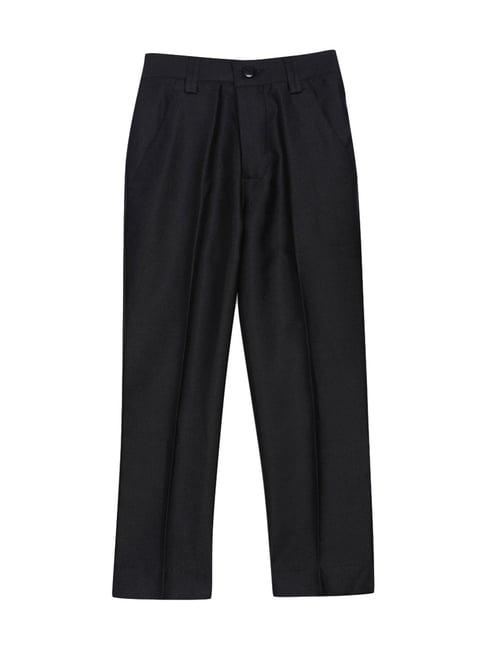 blue giraffe kids black cotton trousers