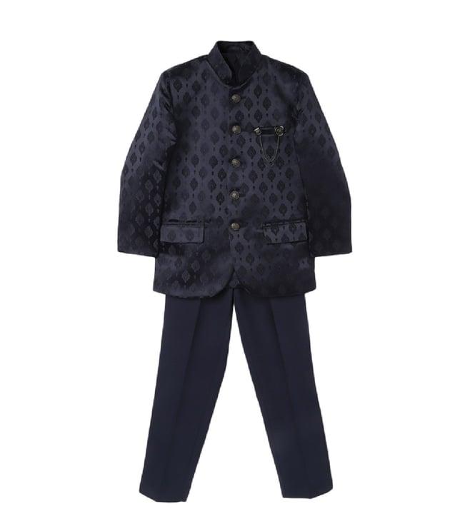 blue giraffe kids dark navy fashion regular fit blazer & pants