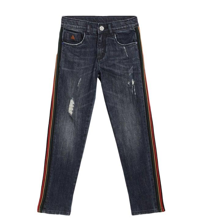 blue giraffe kids indigo distressed regular fit jeans