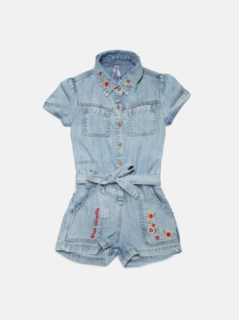 blue giraffe kids indigo jump suit