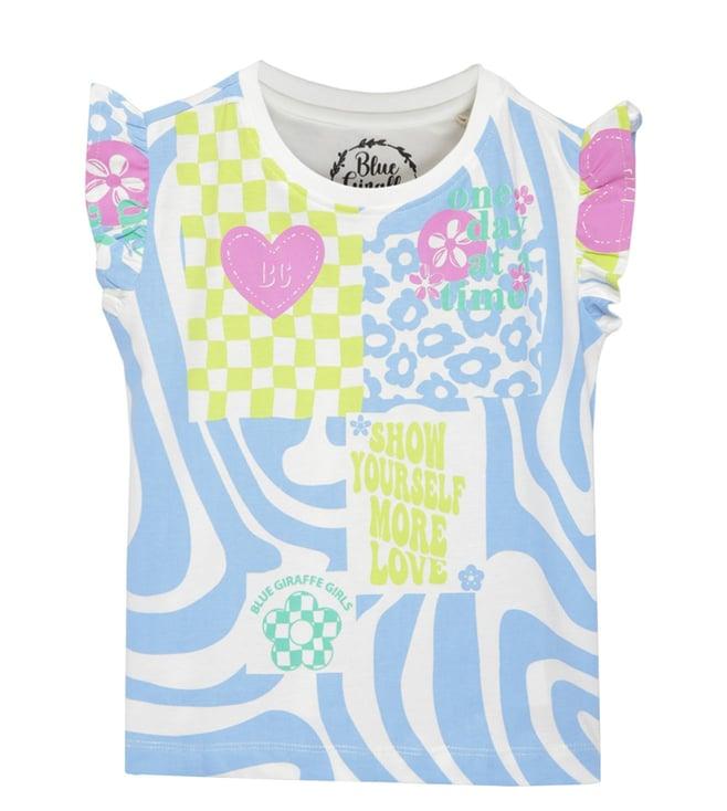 blue giraffe kids multi fashion printed regular fit top