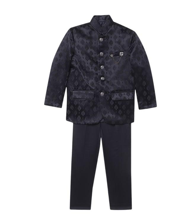 blue giraffe kids navy fashion regular fit blazer & trousers