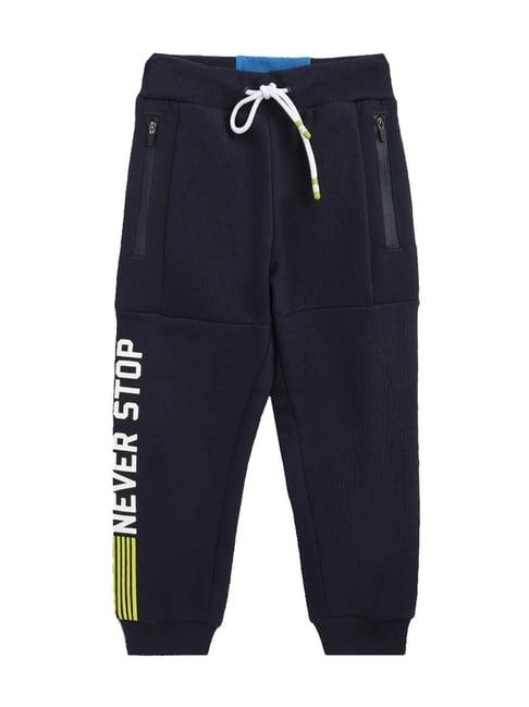 blue giraffe kids navy regular rise joggers