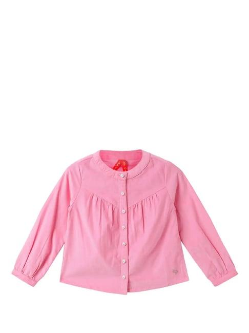 blue giraffe kids pink solid  top