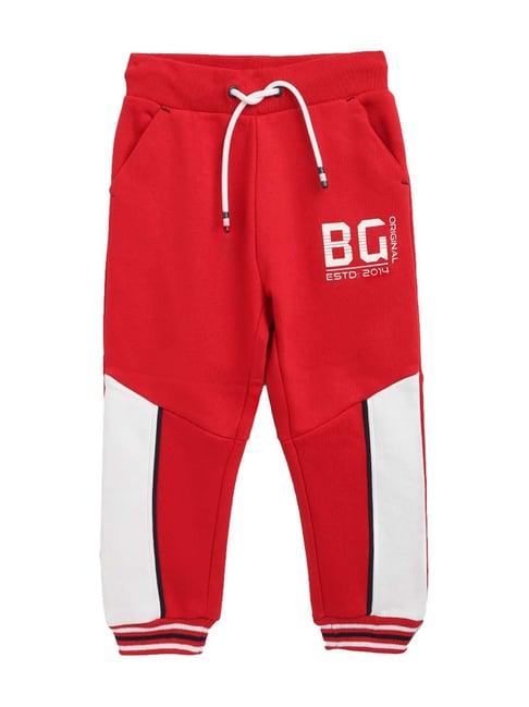 blue giraffe kids red regular rise joggers