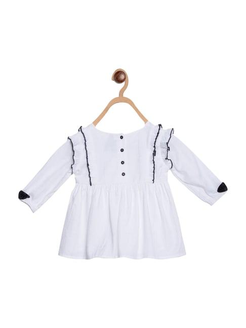 blue giraffe kids white regular fit top