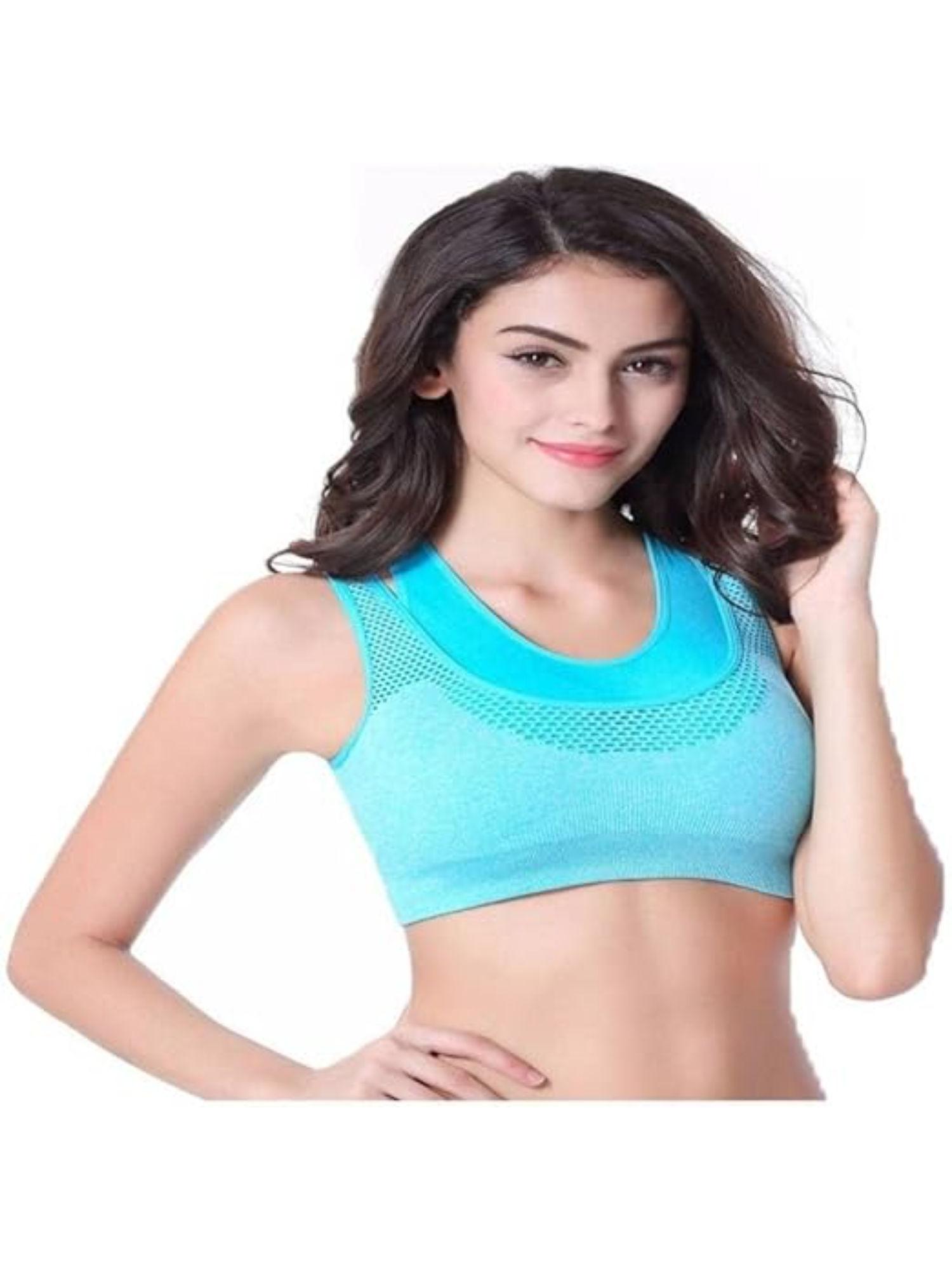 blue gym bra for women